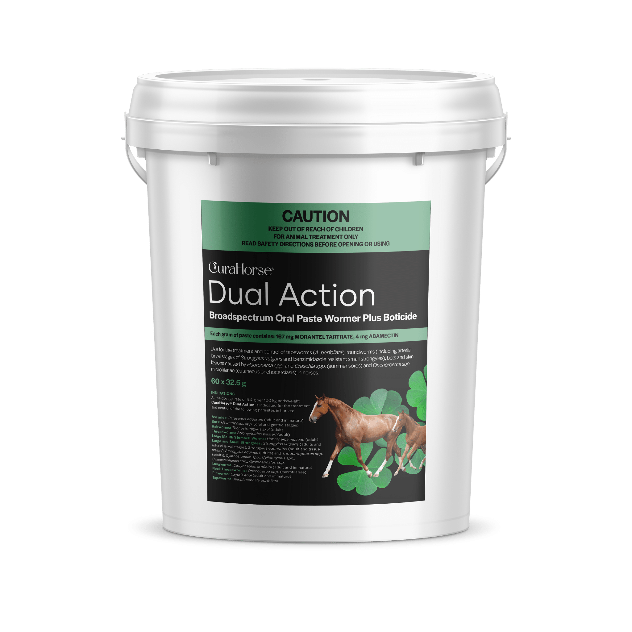 CuraHorse® Dual Action Oral Paste Wormer Bucket of 60